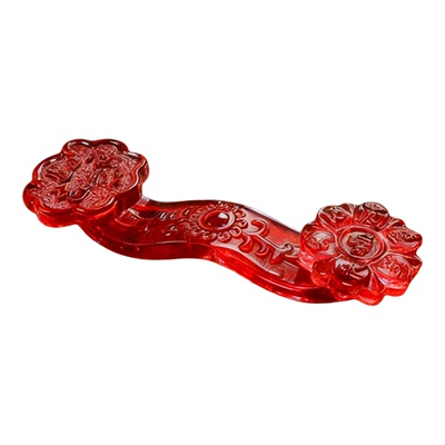 新中式手工雕刻龙纹水晶摆件吉祥