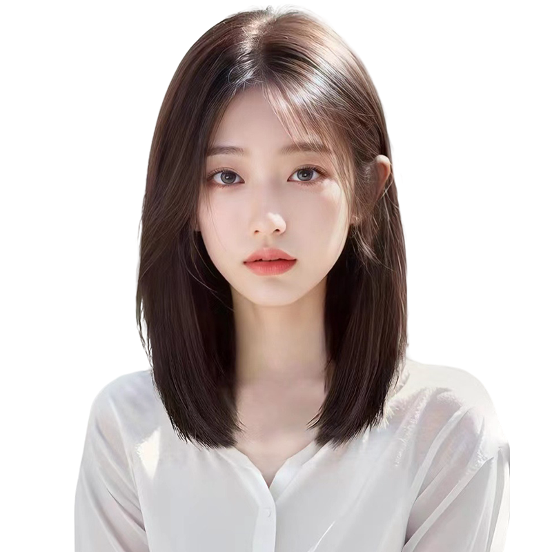 假发女锁骨发真发双递针减龄