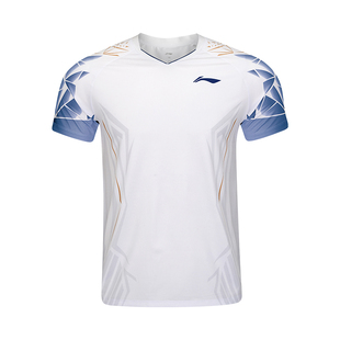 正品2026新款李宁羽毛球服男女款短袖速干透气吸汗比赛训练运动服