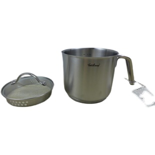 非常实用18-10不锈钢小奶锅多用锅儿童辅食锅面条锅带导流嘴14CM