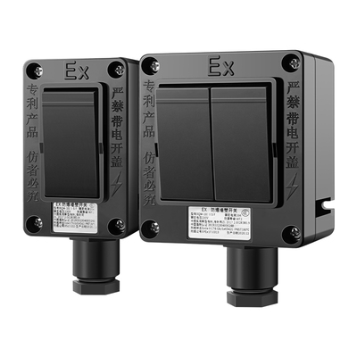 防腐防爆开关220V10A单双控黑色工程塑料一二开工业防爆墙壁开关