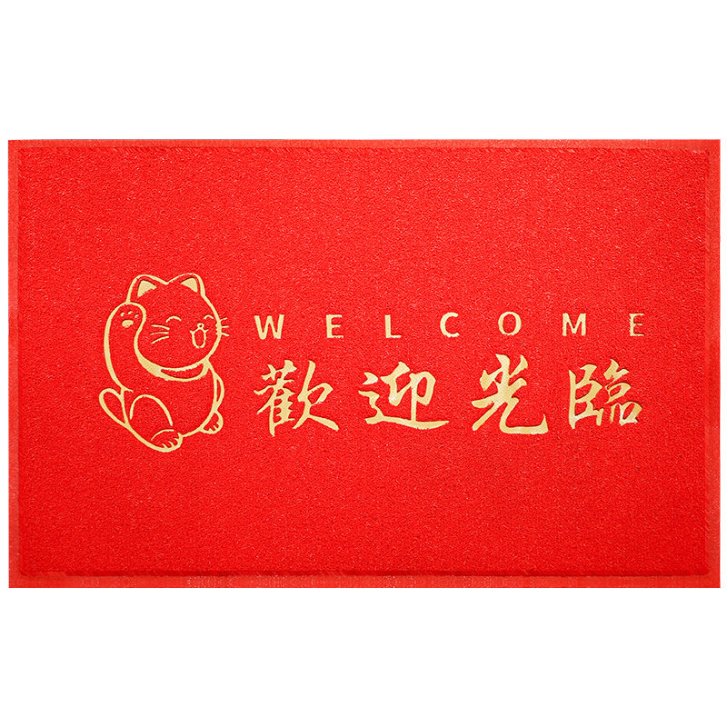 欢迎光临入户进门口地脚垫丝圈防滑店铺开业迎宾商用电梯地毯定制