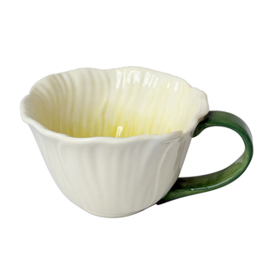 高级感小众马克杯女生高颜值釉下彩漂亮杯子高颜值陶瓷创意水杯