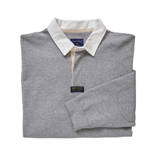 国棉壹厂小海军BOYNAVY全棉重磅宽松版撞色领长袖POLO衫休闲卫衣