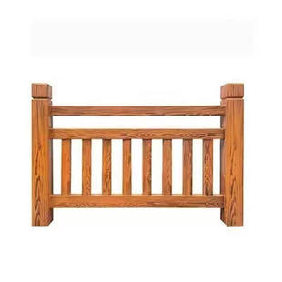 水泥仿木护栏景区园林河道景观围栏仿古风可定制乡村风格栏杆厂家