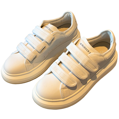 小白鞋休闲厚底魔术贴板鞋