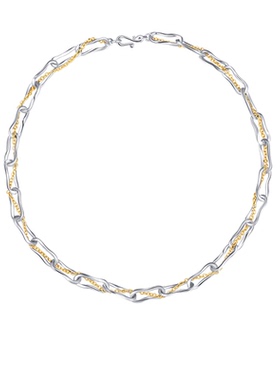 SUKDULI金银拼色古巴链情侣款