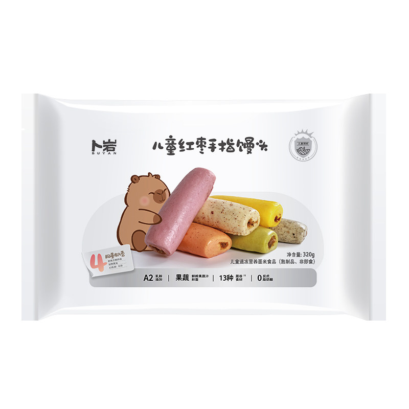 卜岩手指馒头红枣果蔬手工馒头幼龄儿童宝宝早餐快手菜加热即食