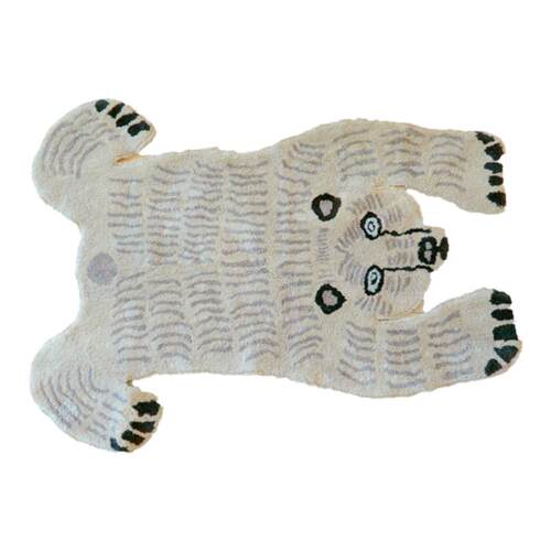 日式可爱高级灰灰熊异形毯 动物造型客厅卧室沙发地毯儿童房地垫