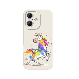 潦草小马手机壳苹果17华为mate60凌乱iPhone16promax炸毛15一加13马年pura70本命年14抽象OPPO周边vivo适用80