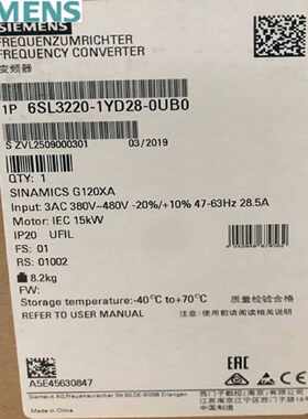 议价议价6SL32201YD280CB0西门子G120XA15千瓦变频器6SL322O-1YD2