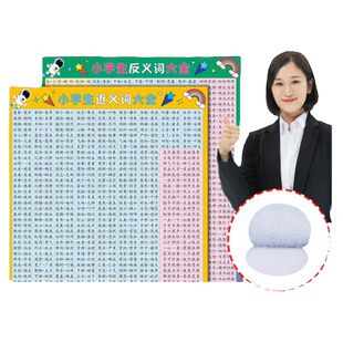 小学生同义词近义词反义词大全儿童挂图1-3年级语文知识学习墙贴