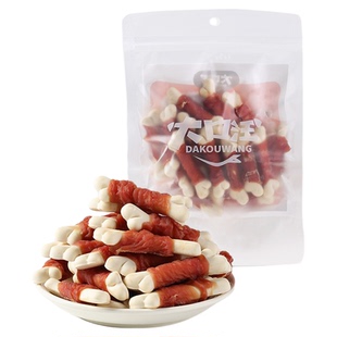 大口汪鸭肉绕小饼干狗狗宠物零食磨牙洁齿泰迪比熊大型犬训练食品