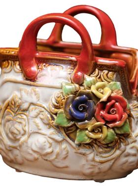 立体釉面文艺风陶瓷装饰摆件