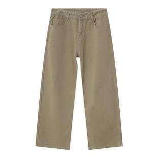 【阿XIAN】直筒无弹长裤休闲裤宽松日系中腰休闲阔腿牛仔裤