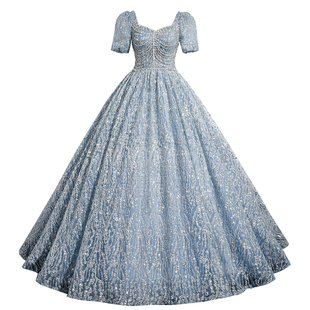 晚礼服女学生声乐艺考美声独唱演出服高级感年会主持人表演蓬蓬裙