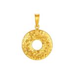 TSL谢瑞麟黄金平安扣吊坠5G足金工艺女士计价新品不含链XQ341