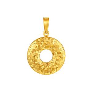 TSL谢瑞麟黄金平安扣吊坠5G足金工艺女士计价新品不含链XQ341