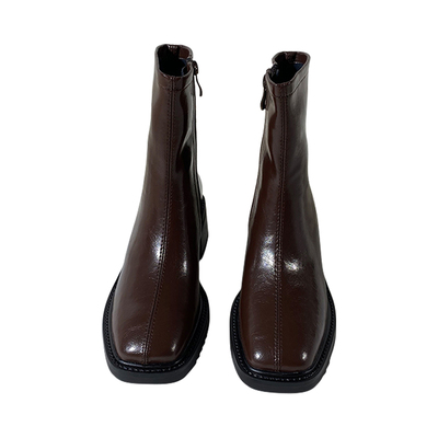 莲花府邸2025冬季短靴粗跟