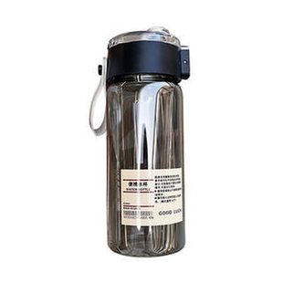 高颜值水杯简约随手杯便携耐摔塑料杯带茶隔耐高温运动学生水杯