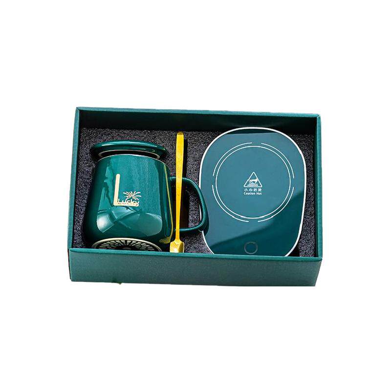 陶瓷杯套装马克杯恒温杯礼盒装暖暖杯55℃杯子伴手礼水杯定制logo