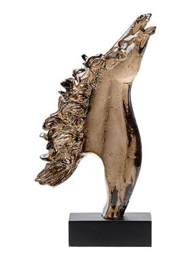 新中式书房马头摆件现代北欧软装样板间马雕塑家居饰品配搭工艺品