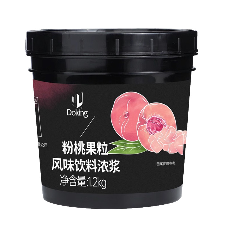 盾皇粉桃水蜜桃果酱奶茶饮品