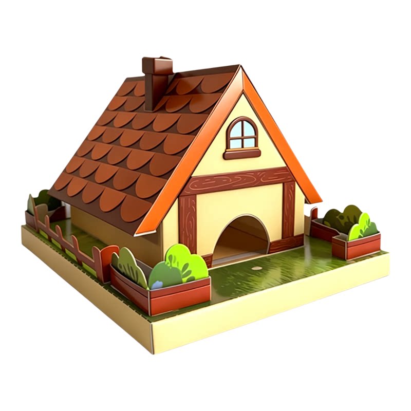 宠物陪伴手工折纸房子小屋制作