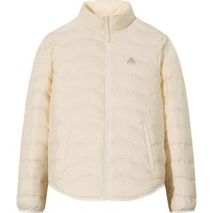 安踏雪壳鹅绒羽绒服女款轻薄外套冬季保暖冲锋衣氢羽绒内胆