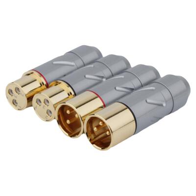 纯铜镀金XLR卡侬平衡插头