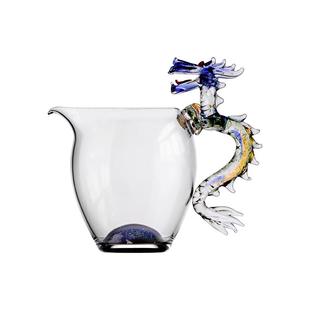 井世堂 高颜值星空底龙把功夫茶具茶海侧把公道杯玻璃高档分茶器