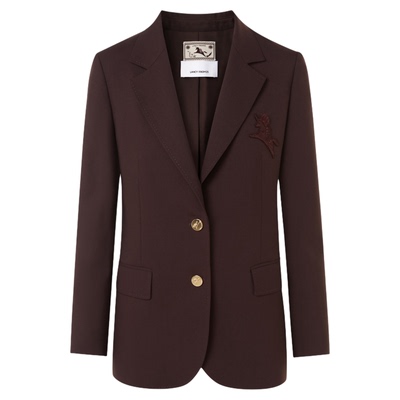 【以梦为马】朗姿纯羊毛两粒扣正肩西装通勤西服外套2026春季新款