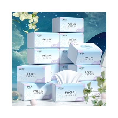 舒可乐抽纸4层云柔高级家用擦手纸柔韧可湿水母婴适用优质面巾纸