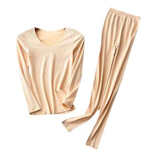 花花公子秋衣秋裤套装女保暖内衣女士美体紧身打底棉毛衫冬季发热