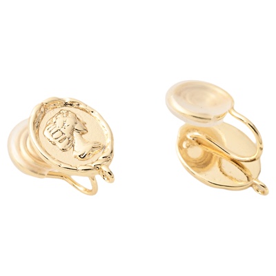 14K包金蚊香盘带吊耳夹