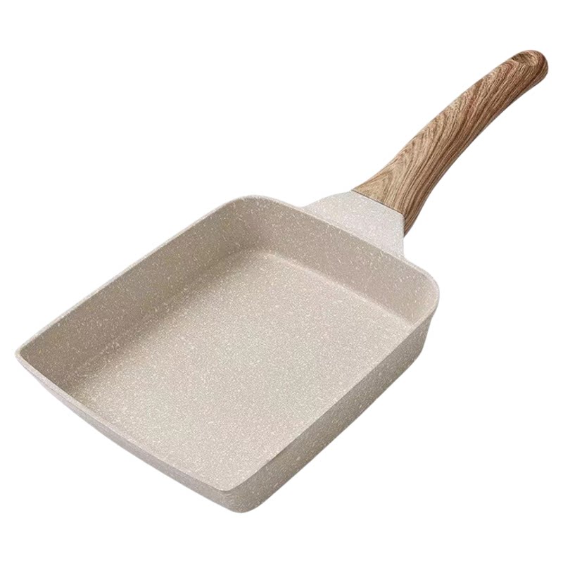 日本进口玉子烧煎锅平底锅不粘锅迷你麦饭石厚蛋烧家用煎蛋早餐锅
