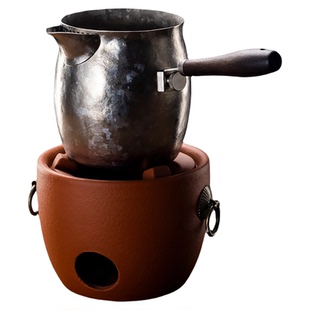 容山堂纯钛煮茶器围炉煮茶壶烤奶茶罐罐烤奶壶户外碳炉围聚煮茶炉