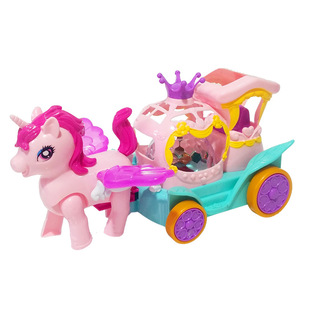 音乐炫彩电动小马玩具仿真会跑10-1-3岁男宝宝女孩公主梦幻小马车