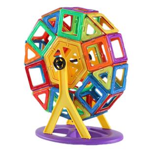 纯磁力片积木儿童磁铁磁片拼图男孩女孩宝宝吸铁石贴益智拼装玩具