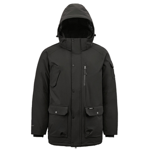 君羽户外羽绒服男800蓬鹅绒服中长款冬抗寒加厚保暖工装款外套159