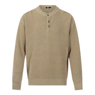 STA亨利领纯色半排扣毛衣男女宽松针织衫秋冬潮牌线衣情侣打底衫