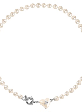 土星爱心珍珠项链女叠戴高级感