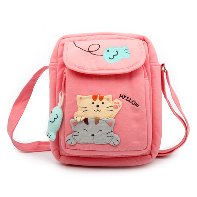 日本设计kine卡通猫咪棉布