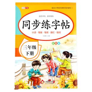 【老师推荐】三年级下册练字帖 人教版语文同步字帖小学3下小学生专用钢笔生字帖课本教材训练下学期习字帖练字每日一练写字课课练