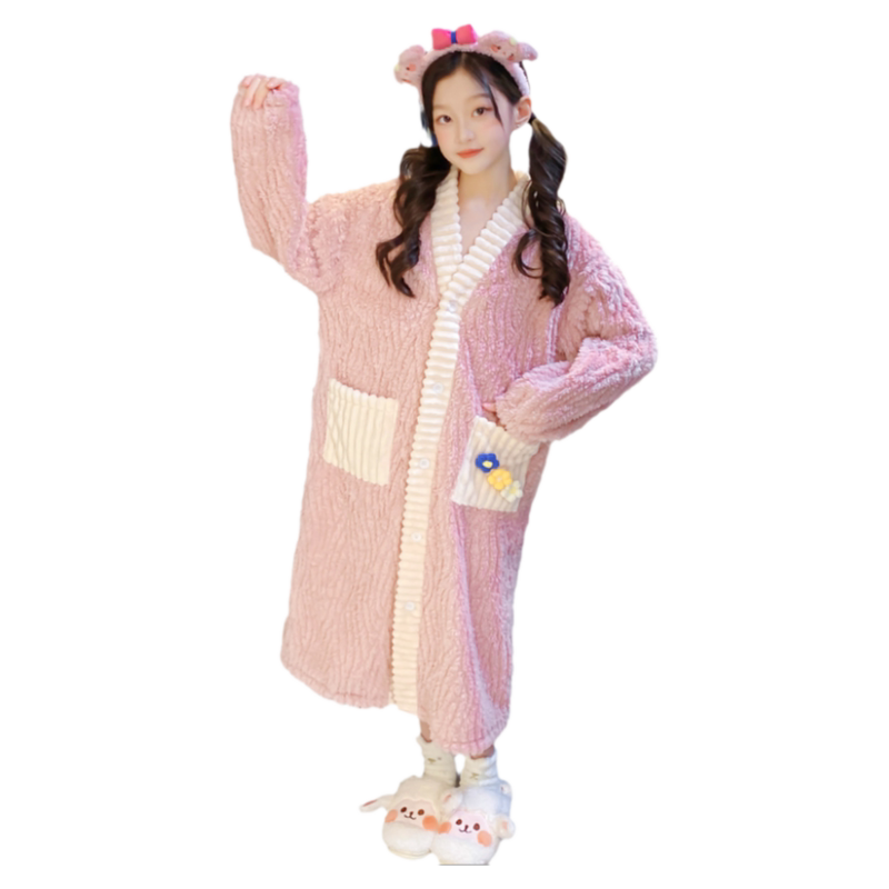 保暖居家外穿冬季法兰绒套装