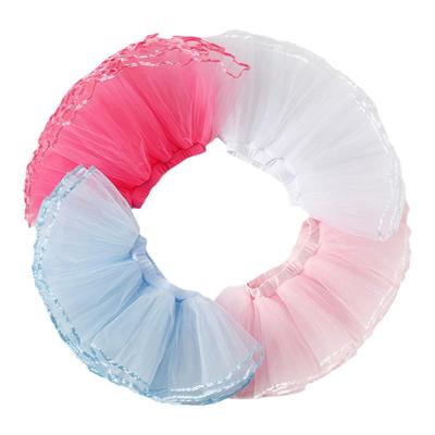 儿童舞蹈半身裙女童白色蓬蓬纱裙