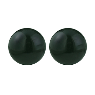 复古港风夸张珍珠耳钉精致时尚名媛气质耳环轻奢小众墨绿耳饰女