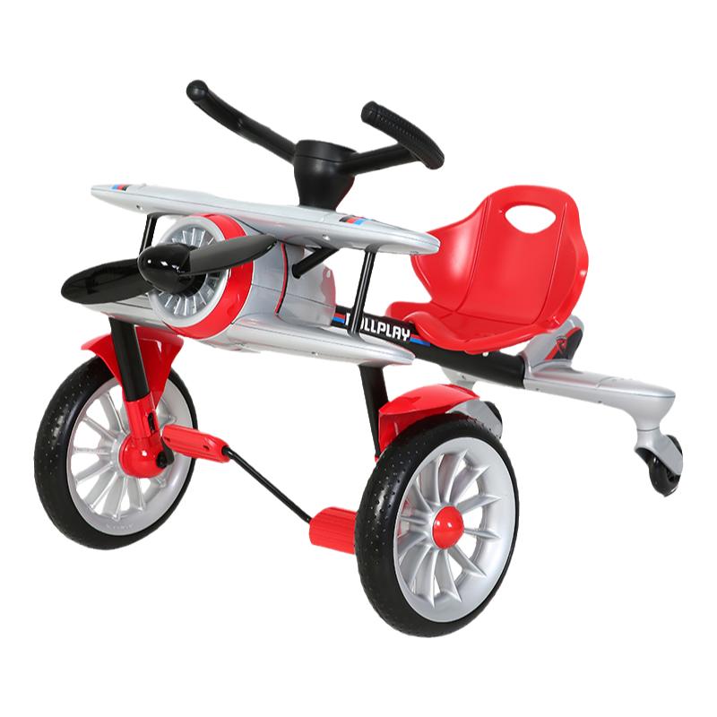 山姆代购rollplay如雷儿童脚踏三轮车漂移飞机车玩具可折叠自行车