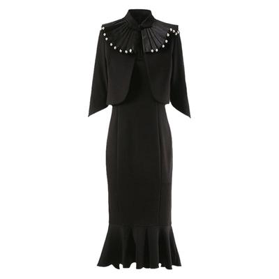 高级感名媛气质鱼尾裙套装