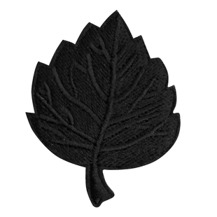 自粘小树叶刺绣补丁布贴纯色叶子衣服裤子破洞补丁贴装饰贴花补丁